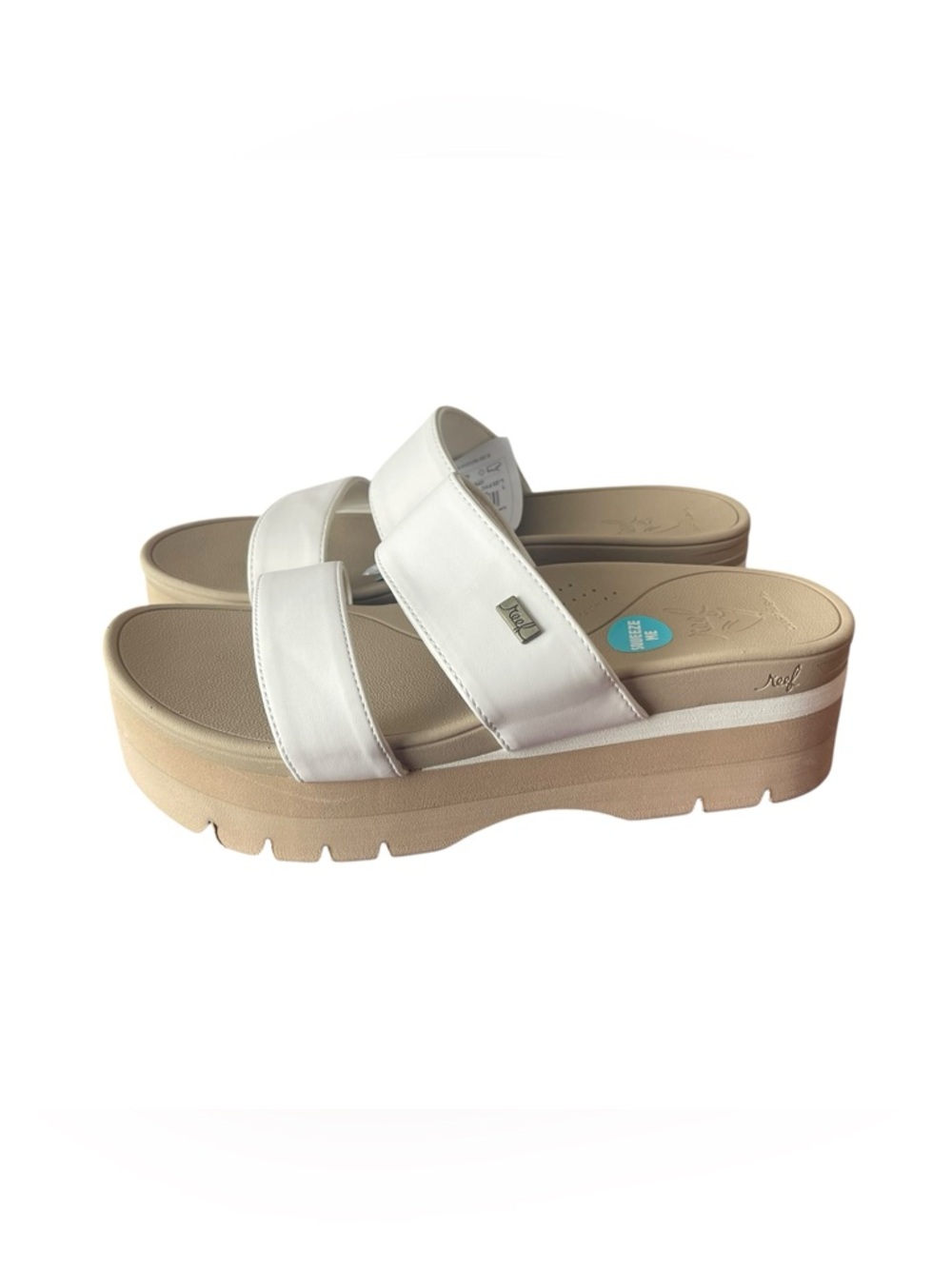 Reef Banded Horizon Platform Slide Sandals